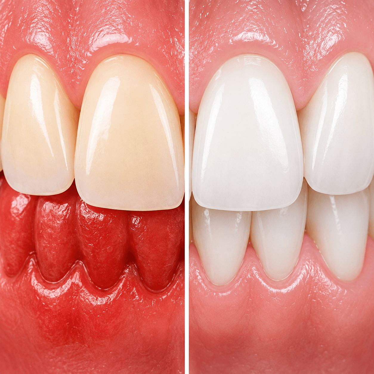 Close-up dental exam assessing gum health for periodontal treatment